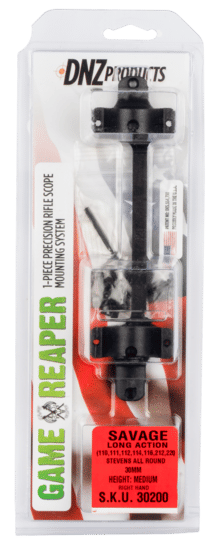 DNZ Game Reaper 30mm Scope Mount in Medium Height fits Savage Round Receiver LA